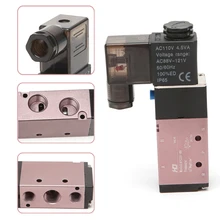 1/" 4V210-08 5 способ 2 положения пневматический соленоидный воздушный клапан 12V 24V 110V 220V