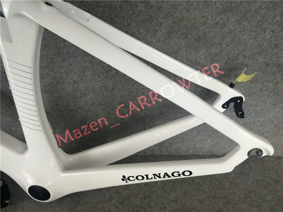 Discount T1000 UD Glossy White paiting Concept carbon road frame bicycle Frameset With BB386 XXS/XS/S/M/L/XL for selection 13