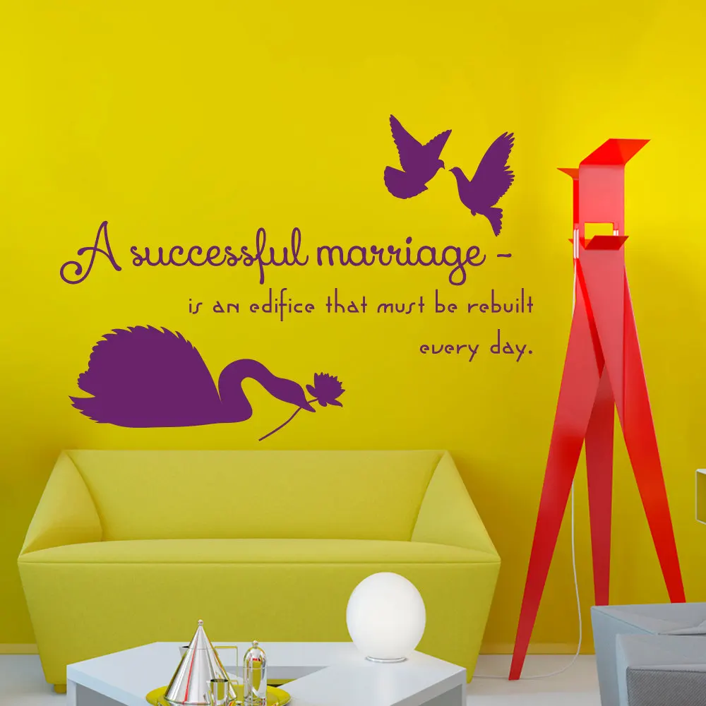 modern design a successful marriage purple wall sticker vinyl removable art birds decals living room home - Design A Wall Sticker modern design a successful marriage purple wall sticker vinyl removable art birds decals living room home - Design A Wall Sticker