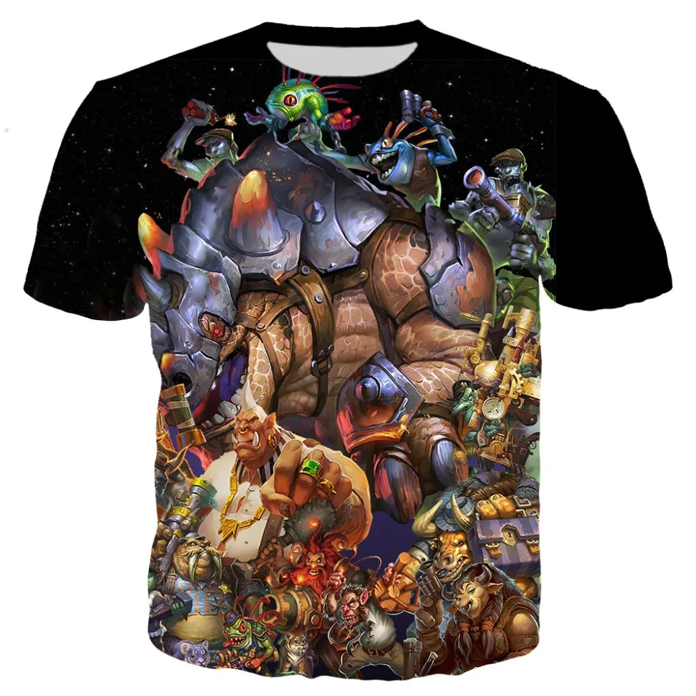 

New arrive classic game Hearthstone t shirt men women 3D print fashion short sleeve tshirt streetwear casual summer tops
