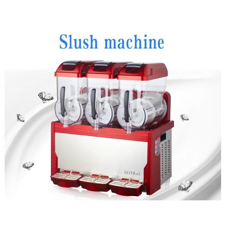 

Wholesale Commercial 3 Tanks Ice Fruit Frozen Drink Slush Machine maker making Machince for sale