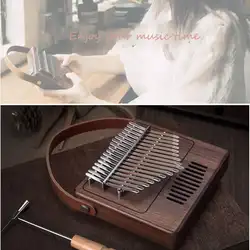 TK-R1 17-клавишным калимба «пианино для больших пальцев» орехового дерева тела музыкальный инструмент в африканском стиле калимба палец