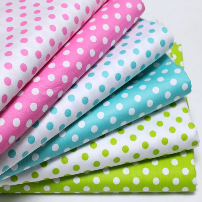 100x160cm Classic Pink Lakeblue Green Polka Dot 100 cotton fabric