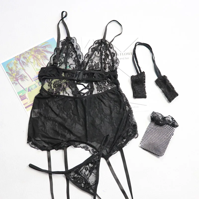 Sexy Lingerie with Handcuffs G-string Plus Size Cosplay Costume Sexy Nightclubs Clothes Underwear Drop Ship