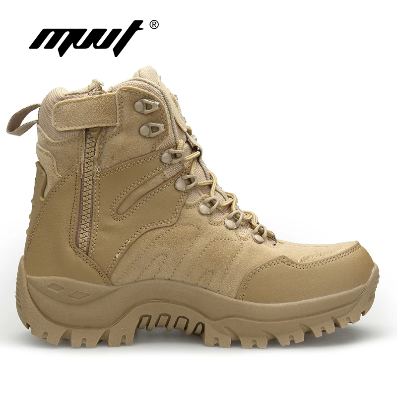  Classic PU Leather Men Boots Tactical Camping Desert Boot Military Army Shoes Breathable Snow Ankle