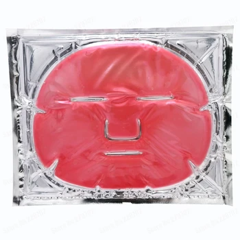 

200pcs/lot 2016 New Neutral Packing Pink Cherry Essence Anti-wrinkle Collagen Crystal Facial Mask Gel Face Masks