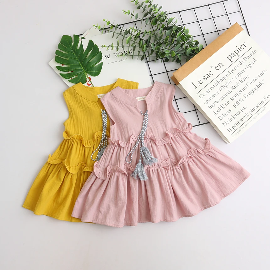 Online Melario Gadis Gaun 2019 Musim Gugur Anak Gaun Set Bola Bulu Lengan Panjang Warna Murni T Kemeja + Kotak kotak Gaun 2 Pcs Pakaian Set