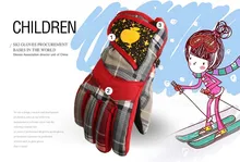 GLV859 Prevent slippery wear resisting children winter warm font b gloves b font fleece waterproof ski
