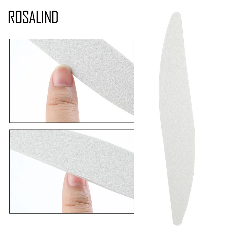 

ROSALIND White Nail File Buffer 10PCS/LOT Full Professional Manicure Tools for Manicure UV Gel Varnish File Nails Art Set