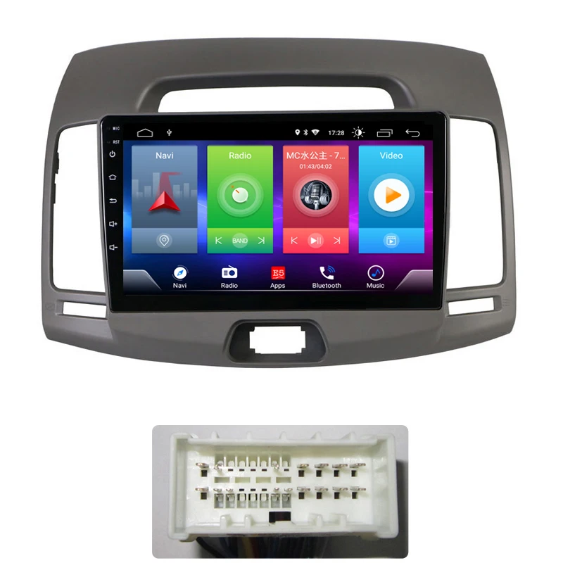 Excellent Full Touch Car Android 8.1 Radio Player For HYUNDAI Elantra 2008-2010 Vehicle GPS Navigation Video Multimedia Built In Bluetooth 2