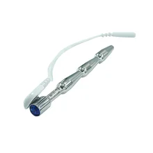 For DIY electric stimulation urethral plug electro shock penis jewel clitoris massager medical themed sex toys