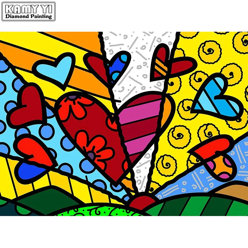 

Full Square drill 5D DIY Diamond painting color love Embroidery Mosaic Cross Stitch Rhinestone decoration HYY