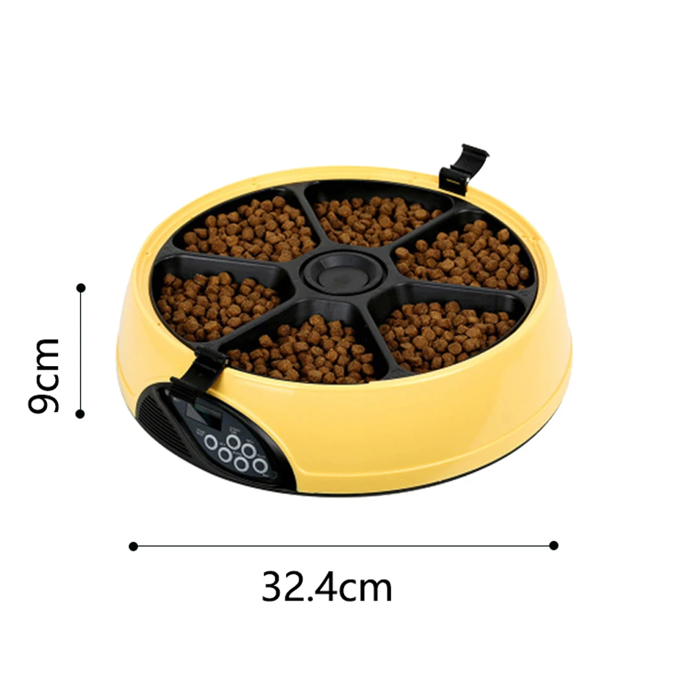 6 еды ГРМ еда автокормушка для домашних животных собак Дома Круглый с диктофоном путешествия миска-контейнер большой емкости кошки диспенсер