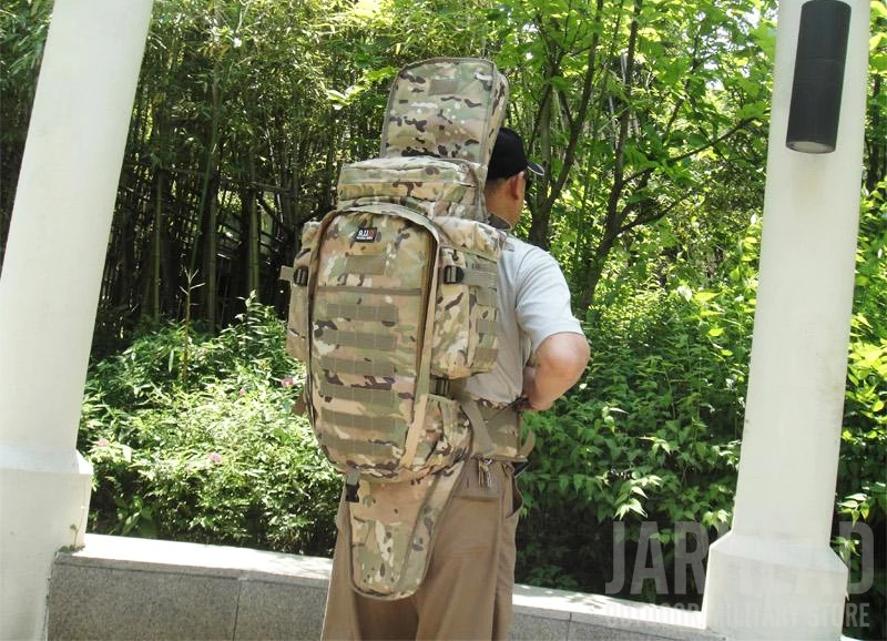 Mochilas de Viagem dos Homens Militar Combinado Mochila Grande Capacidade Multifuncional Rifle Trekking Tático Assalto 911 60l 35 Cheap Mochilas escal.