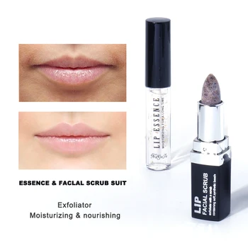 

24K Gold Matte Gray Color Essence Lip Professional Moisturizing Full Lips Cosmetics Remove Dead Skin Cream Exfoliating TSLM1