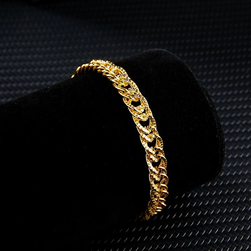 

Rinhoo Hyperbole Punk Hip hop Style Gold Charms Circle Link Chain Bracelet Accessories Gift For Man Neo-Gothic Jewelry