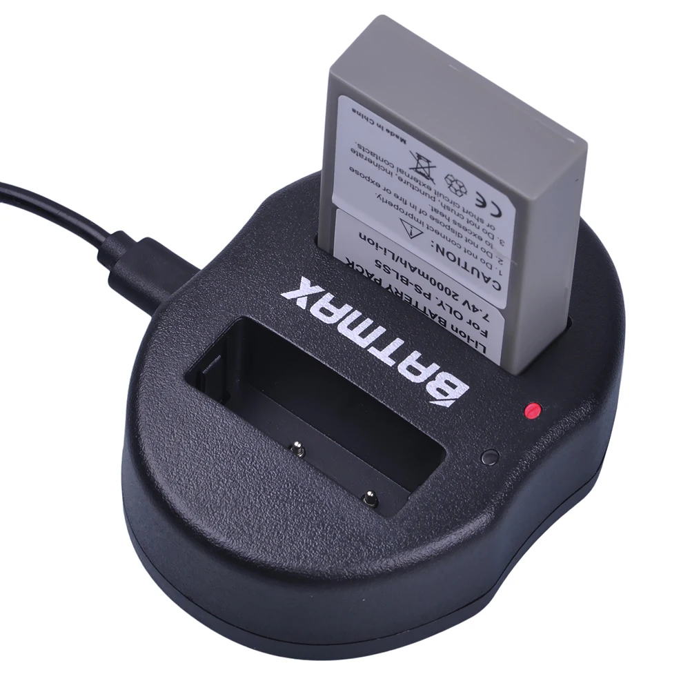 Аккумулятор BLS5 Bls50 2 шт. 2000 ма/ч зарядное устройство с двумя USB портами для Olympus 1 Mark