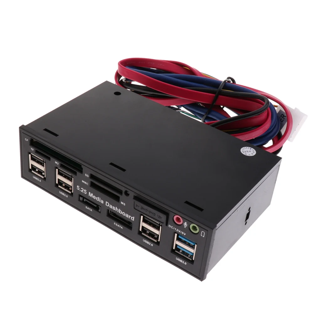 5.25' Optical Drive Multifunctional Dashboard Media USB 3.0 /2.0 Front Panel