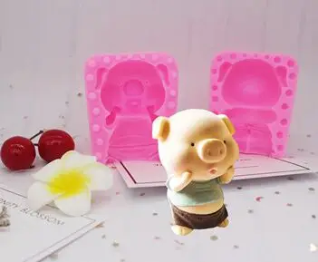 Tortoise pig Мультфильм Свинья силиконовые торт шаблон форма для мыла Ruyi/поцелуй/слюна/нос/благоприятный свинья - Цвет: Tortoise pig