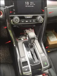 Lapetus углеродного волокна Стиль подкладке для Honda Civic 2016 2017 2018 ABS переключения передач Шестерни рамка Крышка отделка