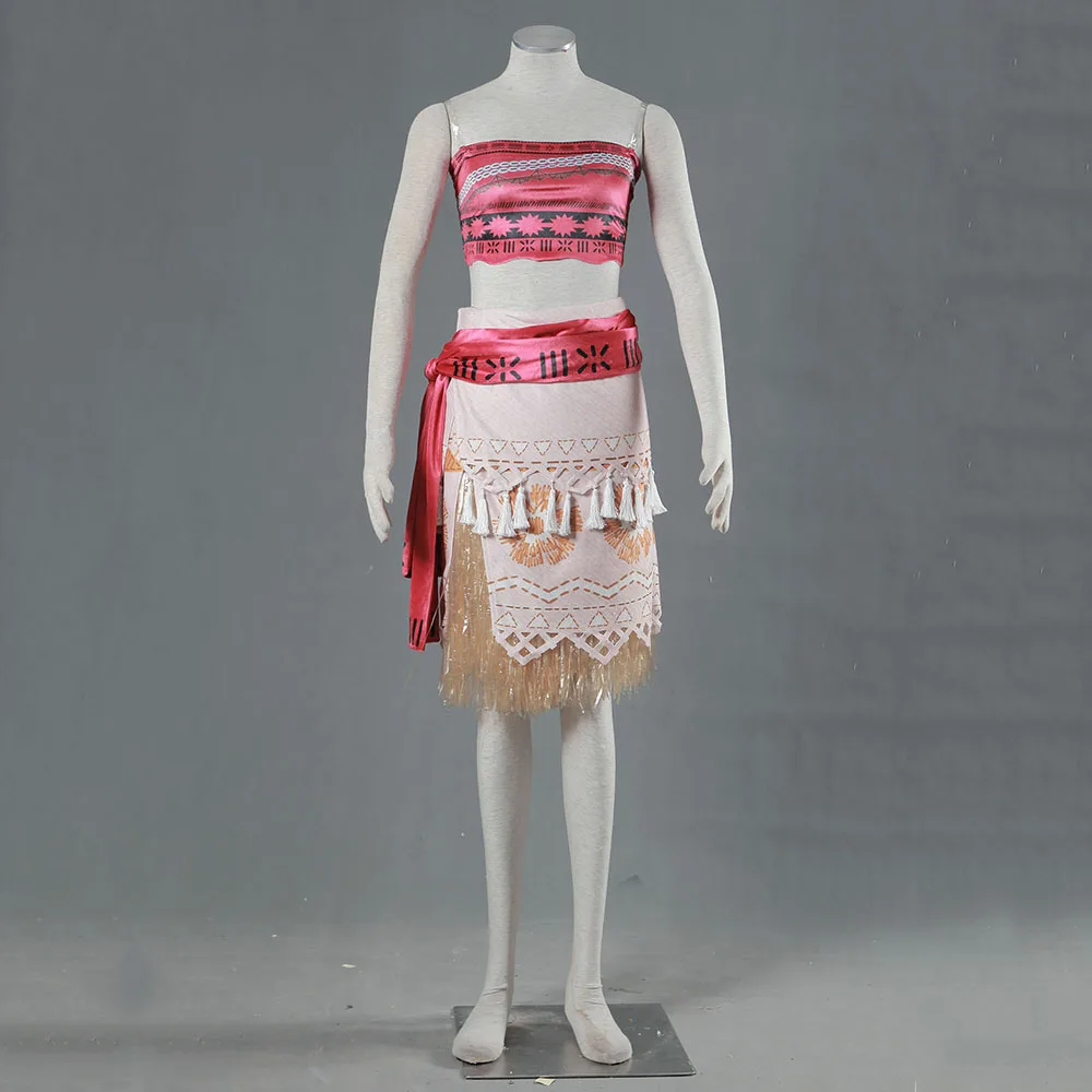Moana Cosplay Costume Sexy Princess Costume Halloween Suit Movie Moana Costume Adult Women Party Dress Skirt Custom Made hot