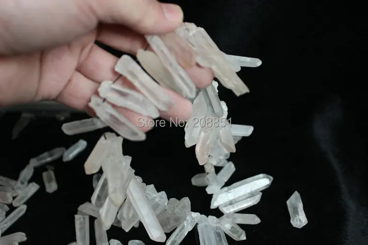 

100 Pieces Natural Clear Quartz Crystal Original Points With holes,Crystal Pendants Necklace , Wholesales Price