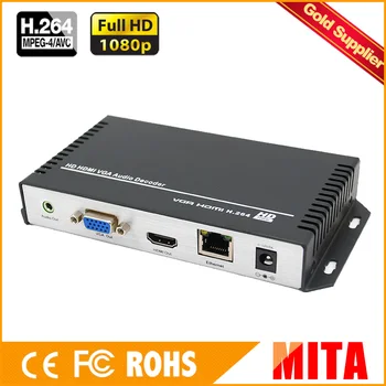 

HD H.264 MPEG-4 AVC HMDI+VGA video decoder for IP stream with UDP TCP