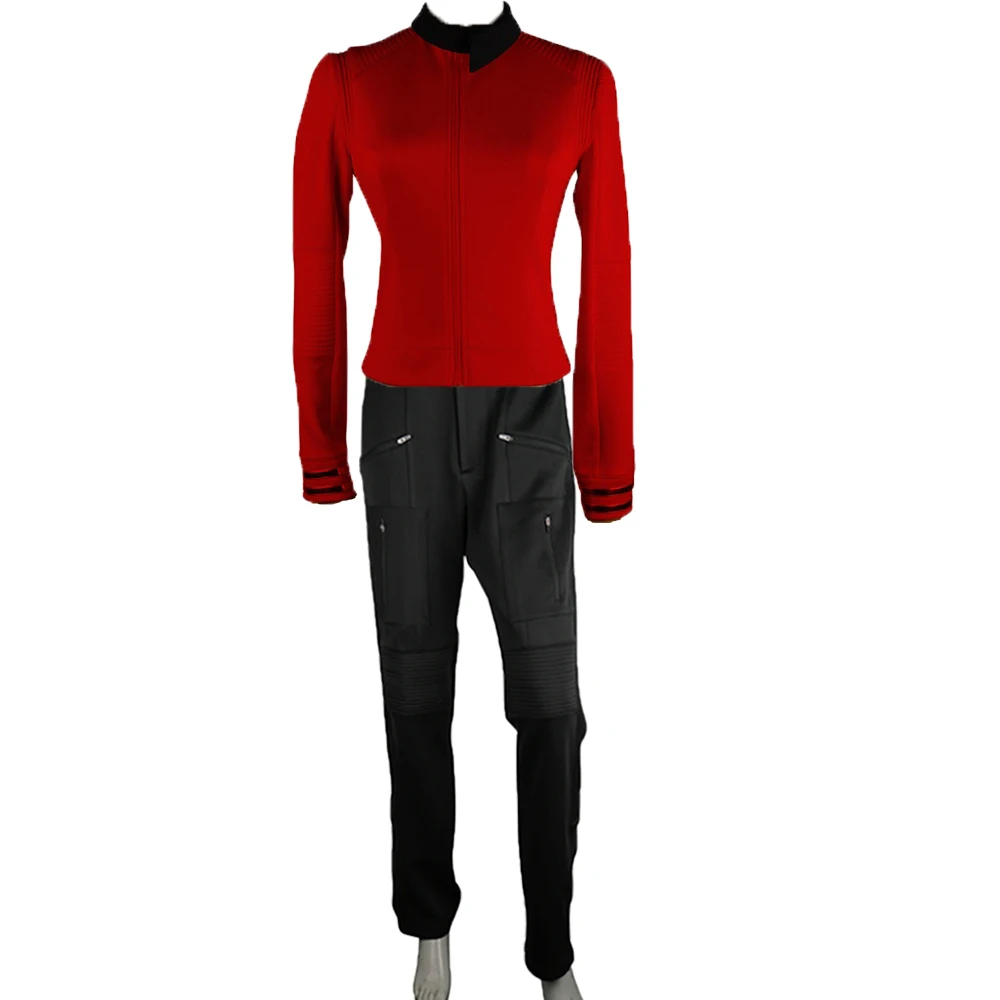 

Star Trek Discovery Season 2 Costume Jacket Pants Starfleet Commander Uniform with Badge Woman Costumes Adult Cosplay Costume