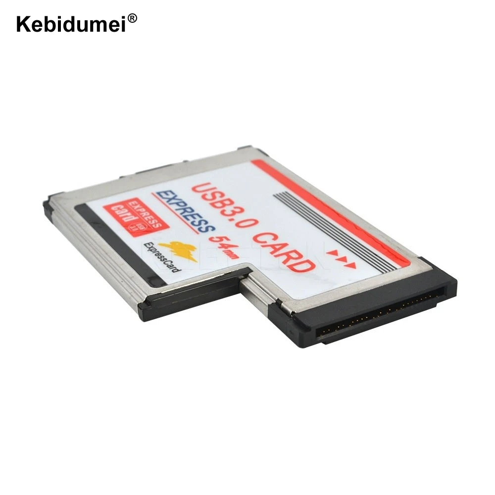 Kebidumei 2 порта USB 3,0 PCI Express Card Adapter 5 Гбит/с двойной PCI 54 мм слот ExpressCard PCMCIA конвертер для ноутбуков