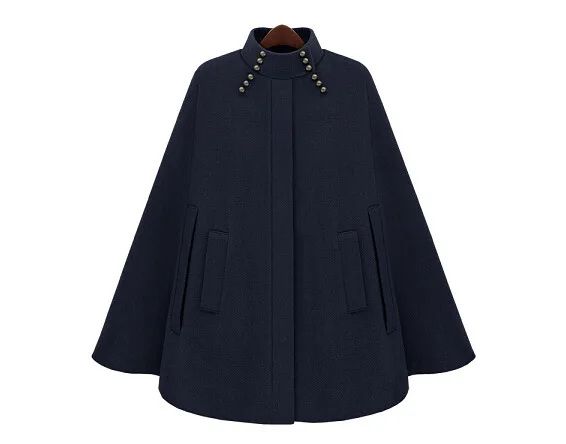 Manteau De Cape Lâche Femininos Cachemire Poncho Mode Dames Manteaux Chaud Pardessus Outwear Hiver Femmes Laine camel Automne Bleu Mélange 2018 Xq0Ixw7T