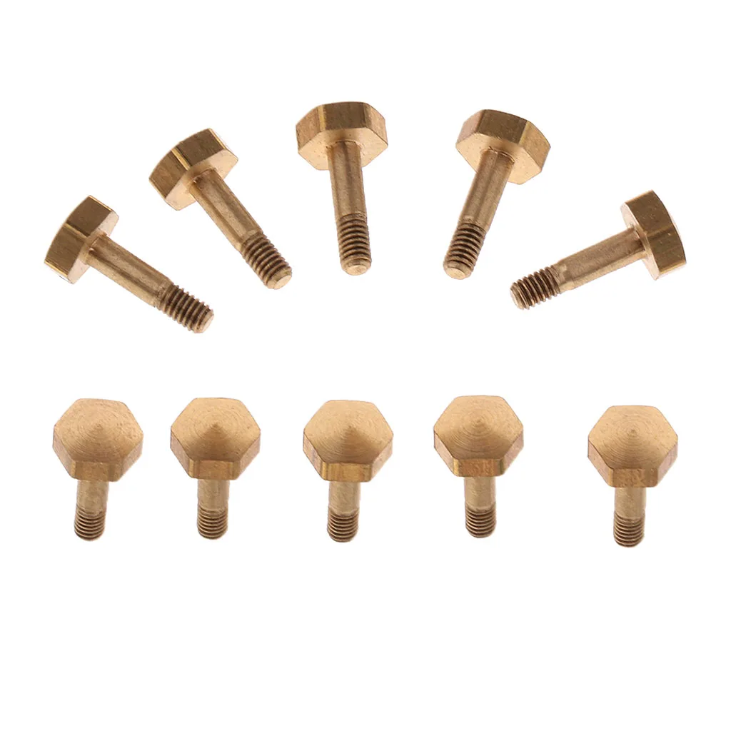 10 Pieces Metal Trumpets Water Key Screws Spit Valve Rods Golden DIY Trumpet Repairing Parts