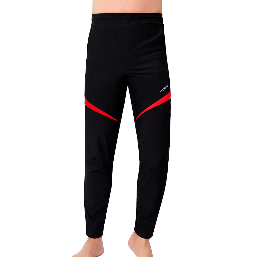 WOSAWE осенне-зимние штаны для велоспорта, ветрозащитные теплые длинные штаны для езды на велосипеде, спортивные водонепроницаемые штаны - Цвет: Красный