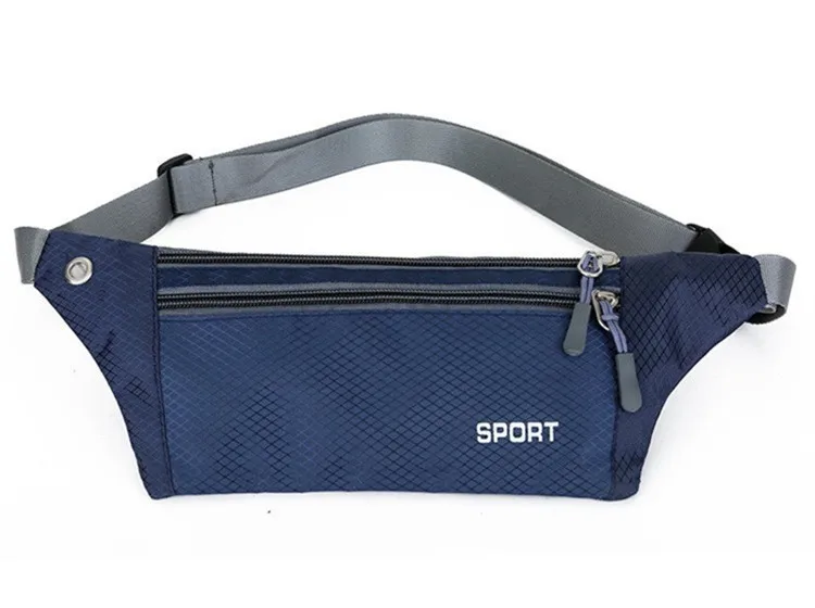 Многофункциональная спортивная поясная сумка для бега для мужчин и женщин, водонепроницаемая сумка для телефона для бега, 10 цветов - Цвет: Dark Blue