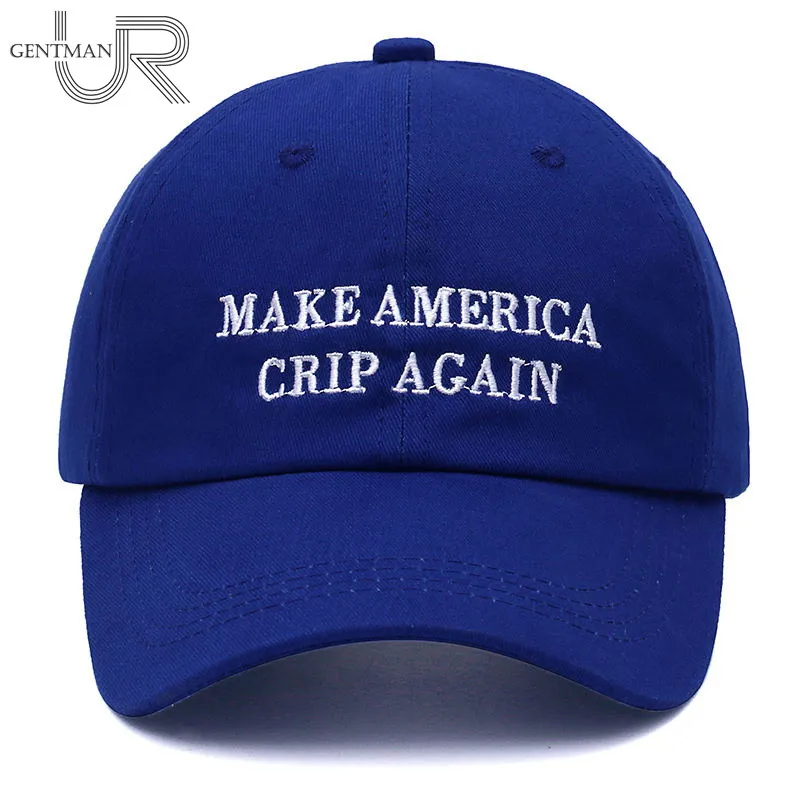 Прямая поставка письмо Сделать Америка CRIP снова Snapback кепки хлопок Бейсболка для мужчин женщин хип-хоп шляпа папы костяная Garros