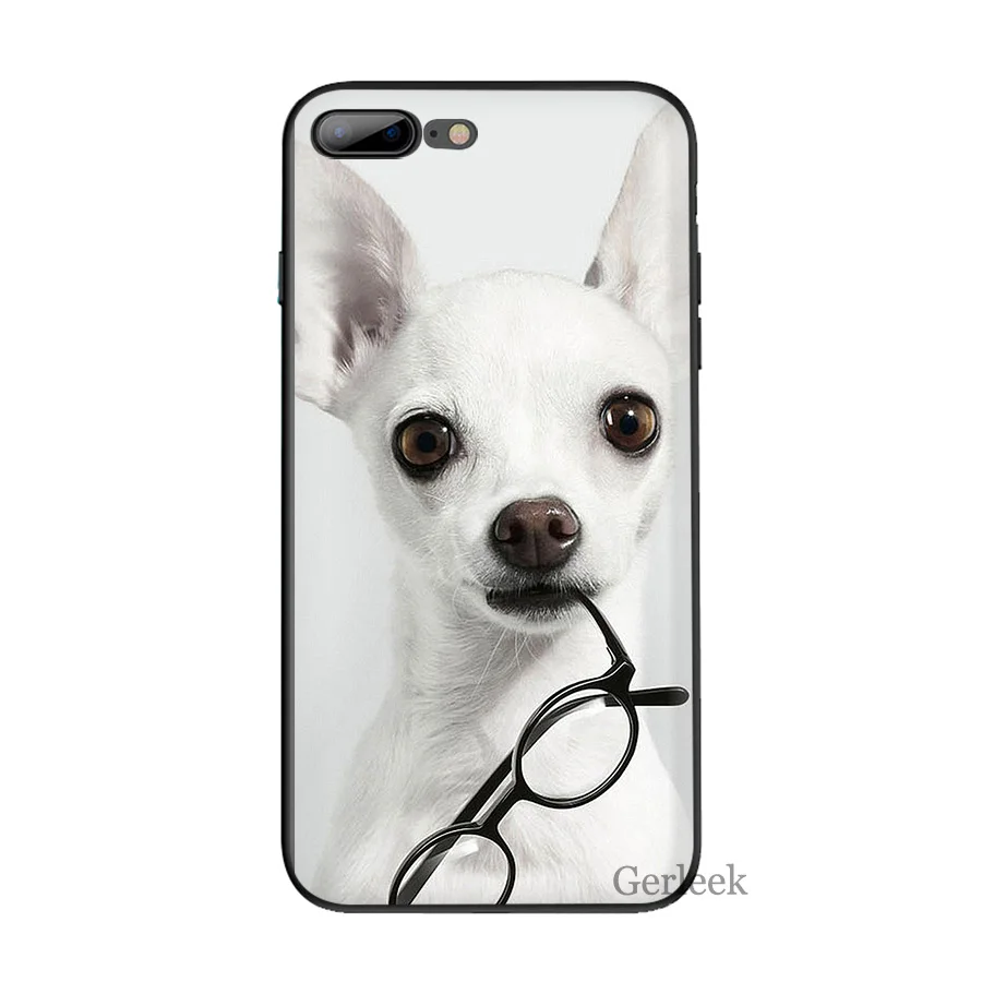 Чехол для телефона с рисунком Я люблю Чихуахуа собаки мопса чехол iPhone 6 6S 5 7 Plus SE XR X
