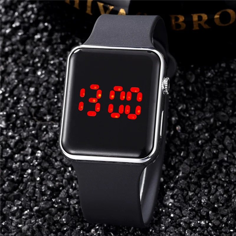 Мужские светодиодные цифровые спортивные часы с резиновым ремешком, мужские военные наручные часы Saat relogio masculino Hodinky Ceasuri