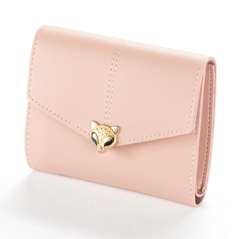 

Fox Women Wallet Leather Women Purse Female Wallet Mini Purse Small Money Bag Girl Lady Trifold Clutch Coin Purse Card Holder