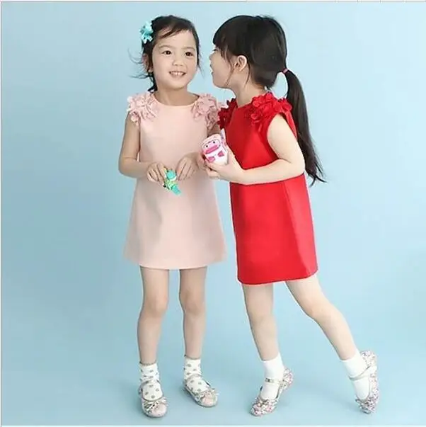 Платье для девочек, летние детские костюмы принцессы Cuhk, новая детская одежда, хлопковая одежда с цветочным принтом для девочек 4-12 лет