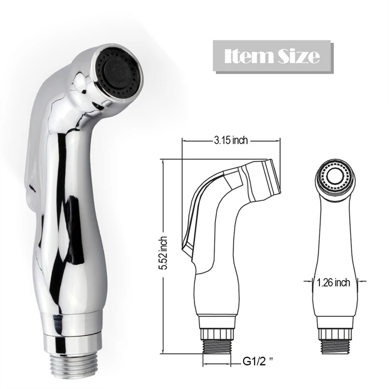 Ручной хром АБС-пластик, туалетный Shattaf биде один способ Ванная комната биде опрыскиватель-кран ПЭТ Насадки для душа hsg0005