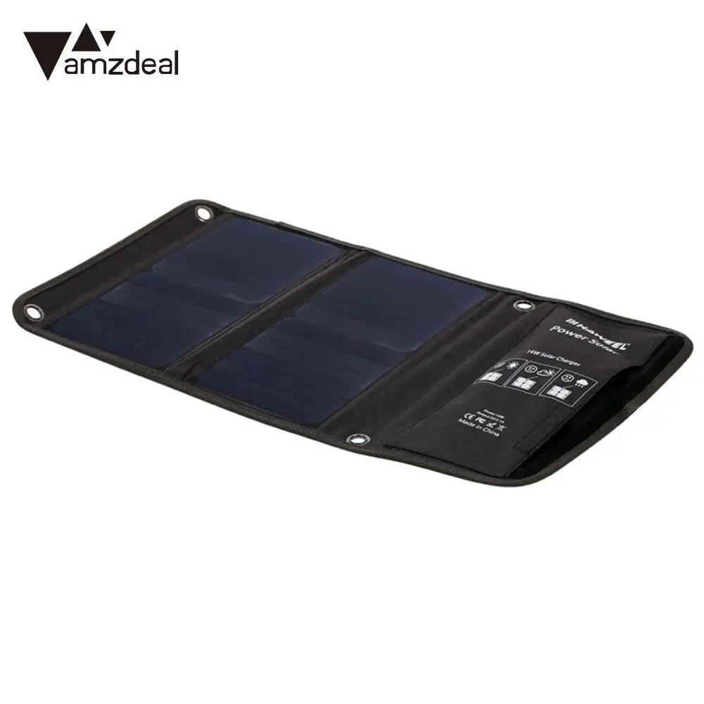 

Solar Generator Phone Charger 14w Durable Folding Solar Panel Travel Outdoor Monocrystalline Silicon Fast Charger