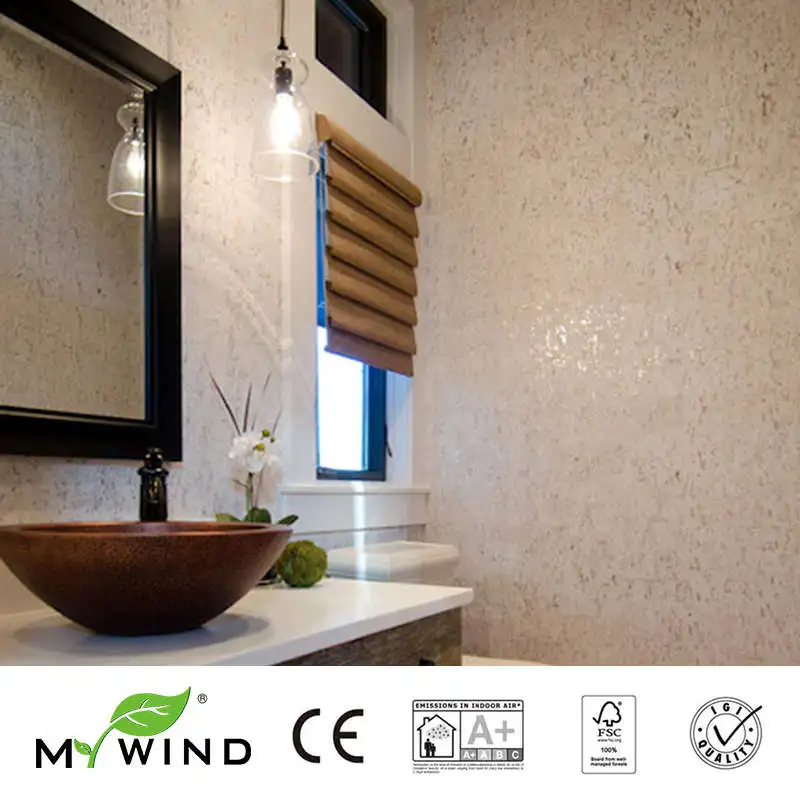

3d Wallpaper In Roll Home Decor 2019 MY WIND Silver White Gold Cork Wallpapers Luxury 100%Real Natural Material Safety Innocuity