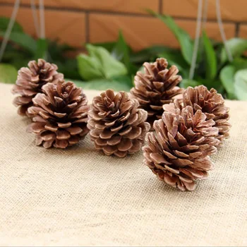 

Hot Christmas Natural Pine cones Pinecone Xmas New Year Holiday Party Decoration Ornament Christmas decorations accessories