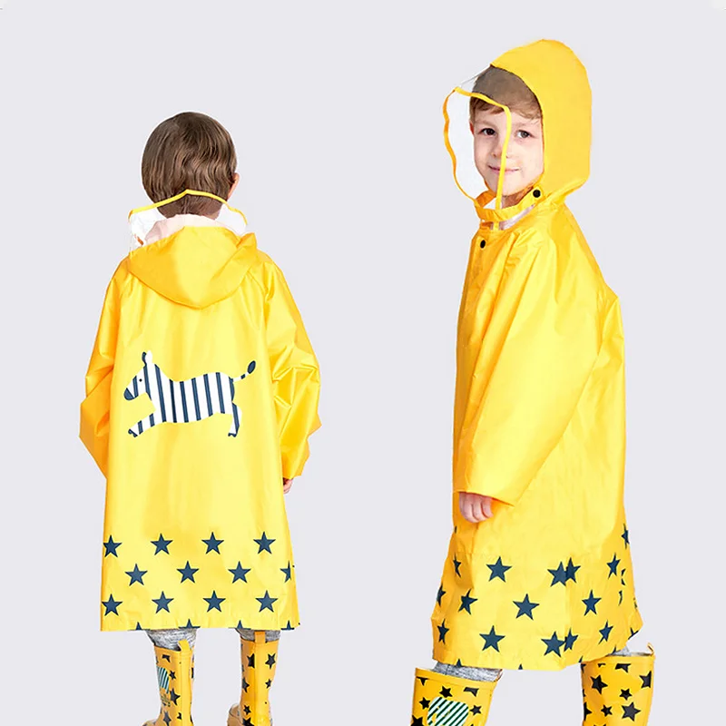 

Kids Raincoat Rain Coat Poncho Waterproof Hooded Raincoat Jackets Outerwear Rainwear