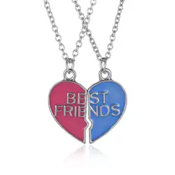 Модные ювелирные изделия креативная любовь ожерелье для лучших друзей партнеры в преступлении ожерелье s сломанное сердце подвеска