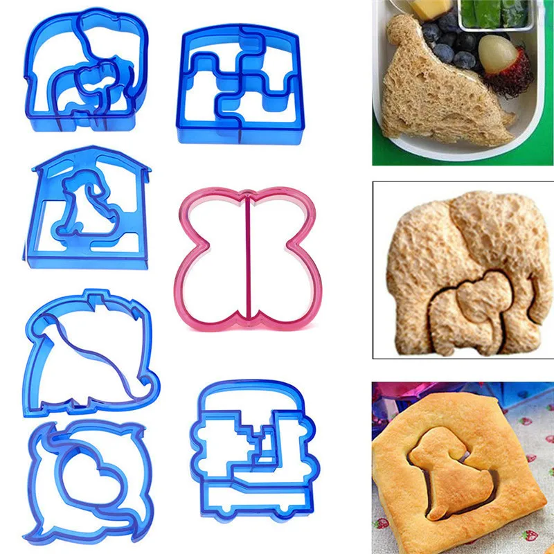 

13pcs Kids DIY Lunch Sandwich Toast Cookies Mold Animal Elephant Dog Heart Shape Cake Bread Biscuit Food Cutter Mould