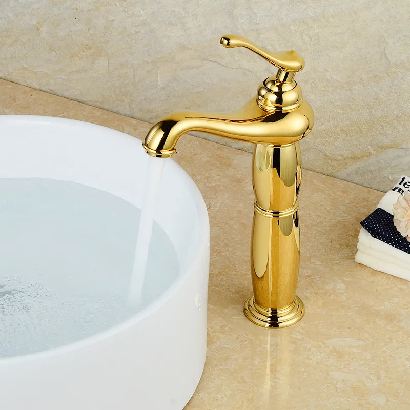 Free shipping Contemporary Gold faucets Bathroom