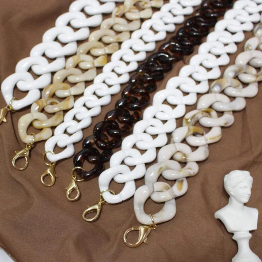 

Fashion Acrylic Resins Bag Strap Handbags Accessories Resin Purse Belt Handbag Detachable Luxury Shoulder Belt Straps Lady Brand