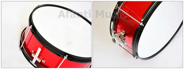 Afanti Music Red color 14 inch Maple+PVC Snare Drum (ASD-101)
