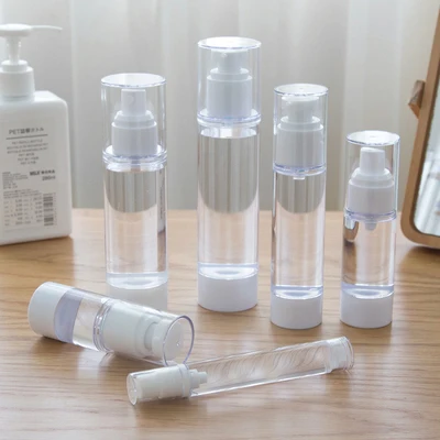 15ml 30ml 50ml 80ml 100ml Empty Serum Bottles Vacuum Pump Bottles AS Plastic Lotion Sub-Bottling With PP Cream Airless Bottle ansaligy лифтинг сыворотка для лица увлажняющая с сусальным золотом и янтарем moisturizing lifting serum with gold flakes and amber granules