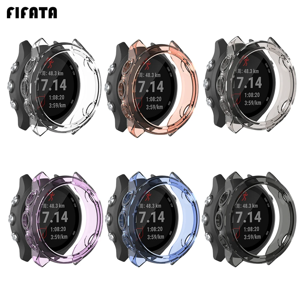 

FIFATA For Garmin 245 Case Replacement Screen Cover TPU Protector Frame For Garmin Forerunner 245M Protective Shell Accessories